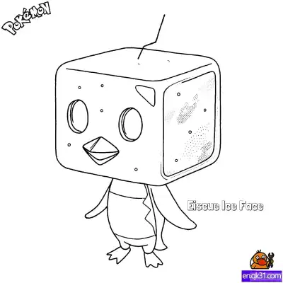 Free printable Eiscue Ice Face Coloring Page - Free Printable Pokemon Coloring Sheets coloring page
